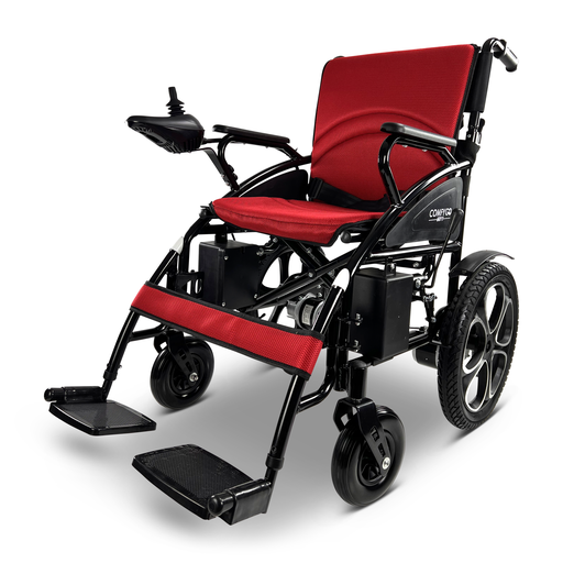 6011 ComfyGO Electric Wheelchair (17″ Wide Seat) in red