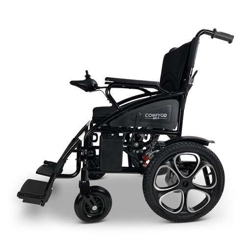 6011 ComfyGO Electric Wheelchair in black