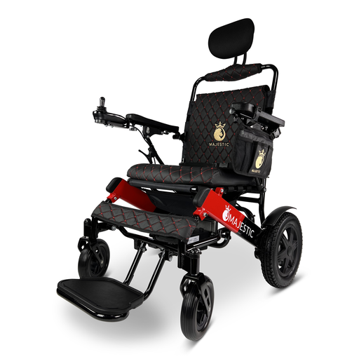 Comfy Go MAJESTIC WHEELCHAIR in Black with Red Frame