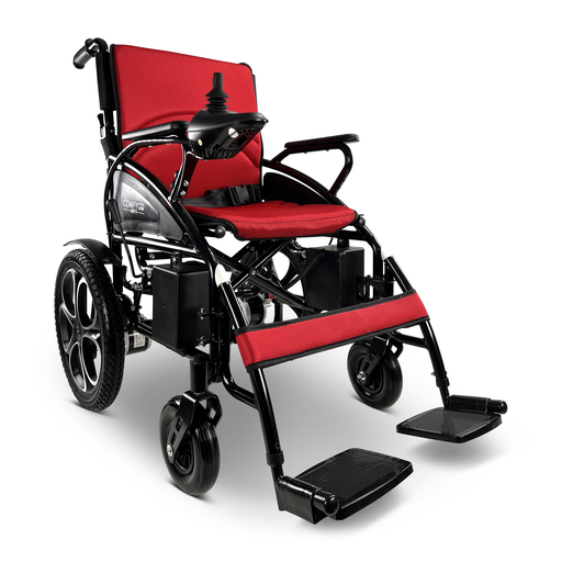 6011 ComfyGO Electric Wheelchair (17″ Wide Seat) in Red